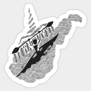 West Virginia Kayak Sticker